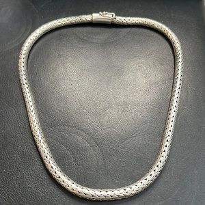 Sterling silver necklace solid.